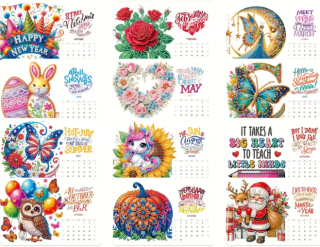Preview: Diamond Painting Kalender 2026 13 teilig